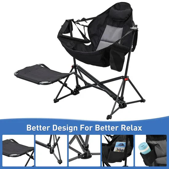 450lbs Heavy-Duty Hammock Camping Chair – Portable Swing Seat with Pedal, Outdoor-Ready for All Adventures
