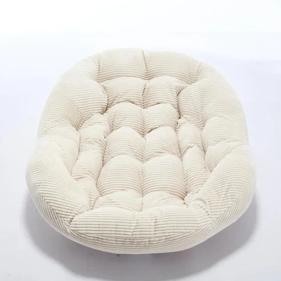 Oversized Rocking Egg Chair: Comfy Wicker Design, Perfect for Indoor/Outdoor Lounging