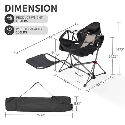 450lbs Heavy-Duty Hammock Camping Chair – Portable Swing Seat with Pedal, Outdoor-Ready for All Adventures