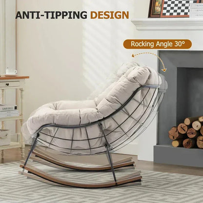 Ergonomic Recliner with Rocking Function – Cloud Cushioning & Zero-Gravity Lounging, All-in-One