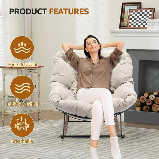 Ergonomic Recliner with Rocking Function – Cloud Cushioning & Zero-Gravity Lounging, All-in-One