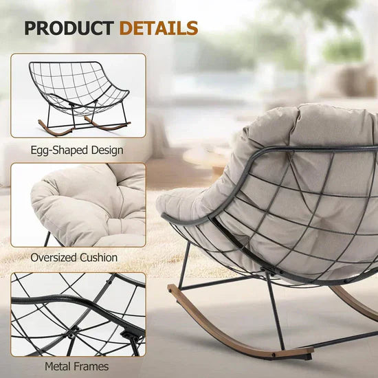Ergonomic Recliner with Rocking Function – Cloud Cushioning & Zero-Gravity Lounging, All-in-One